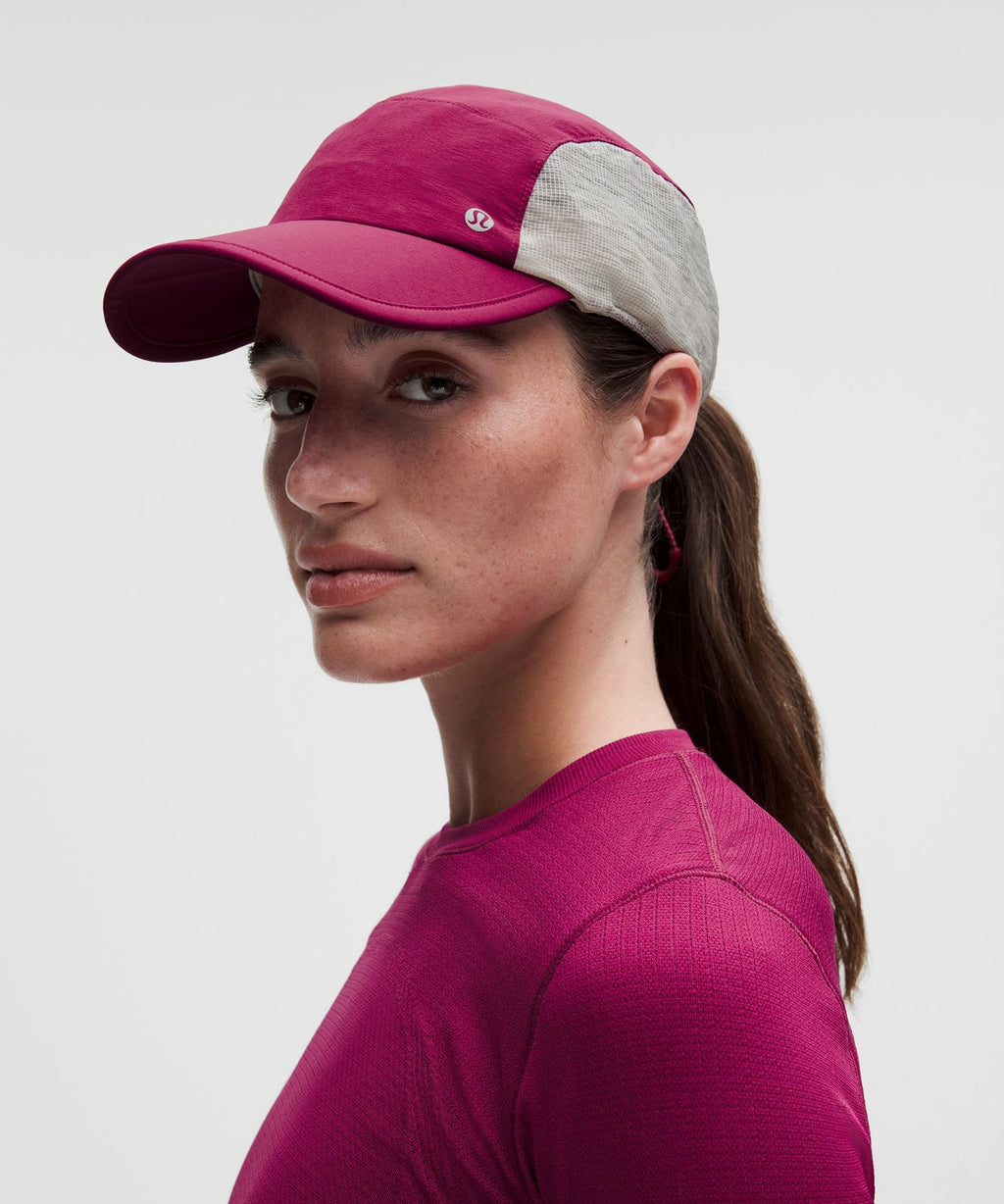 Packable Running Cap Raspberry Rave/Downtown Tan