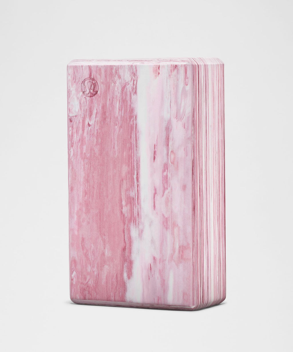 Lift and Lengthen Yoga Block *Marbled Lunar Lilac/Lavender Rock/White/Burgundy Bay