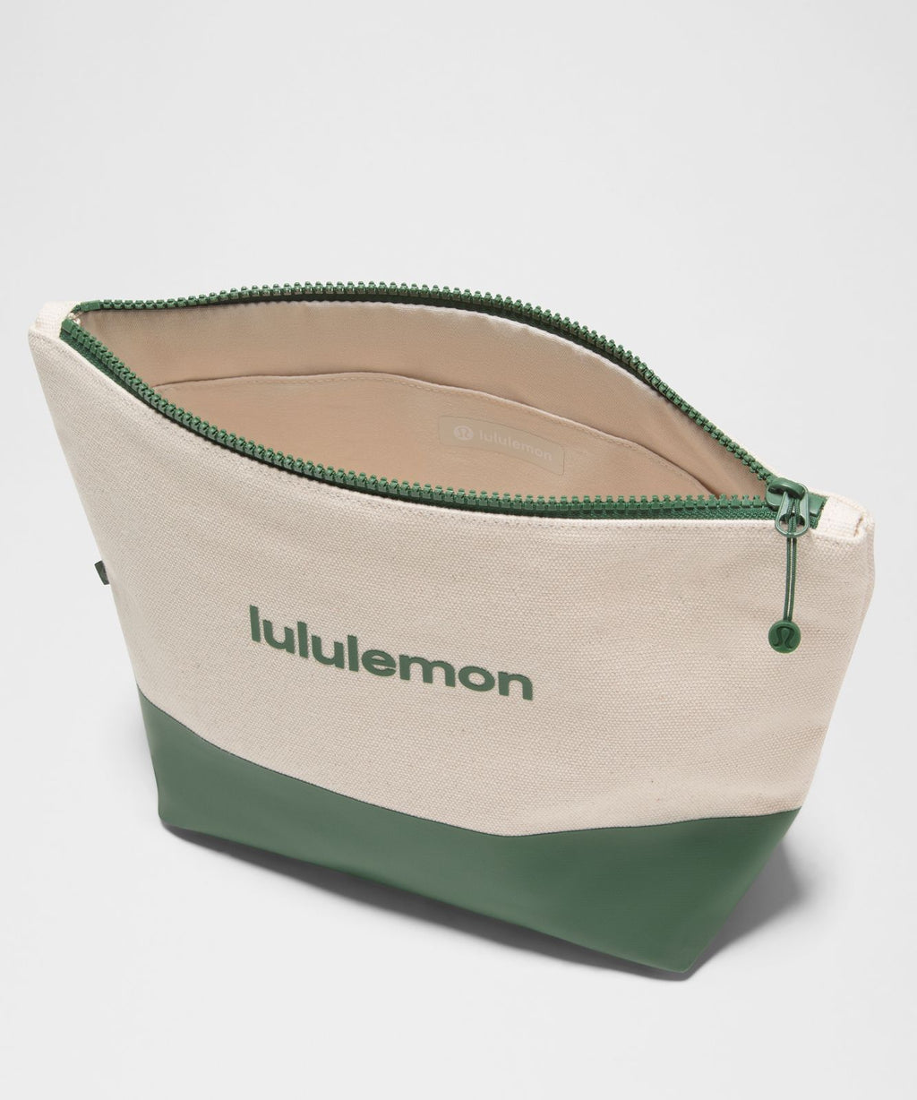 Canvas Pouch *Wordmark Natural/Ivy Grove