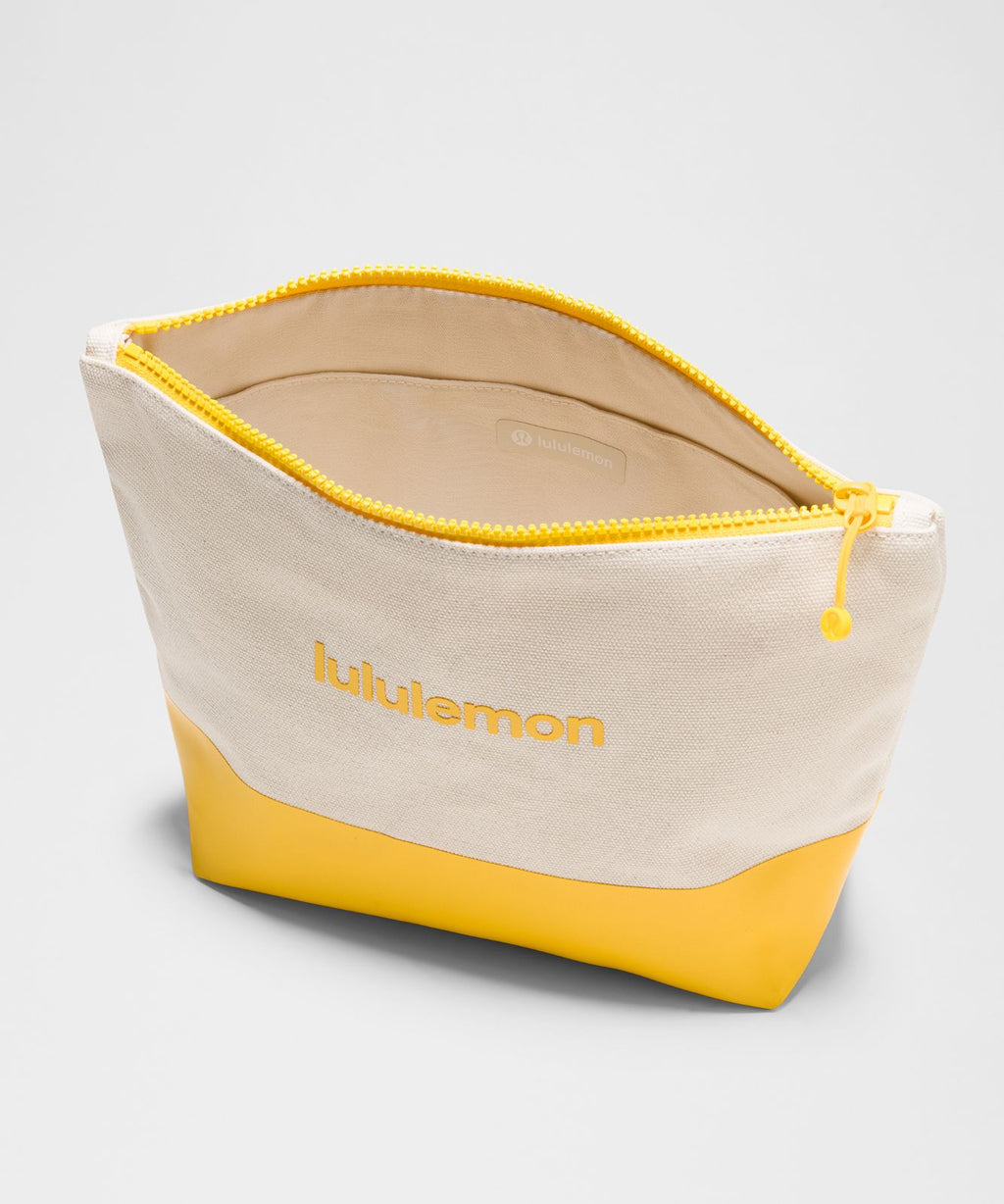 Canvas Pouch *Wordmark Natural/Buttercup
