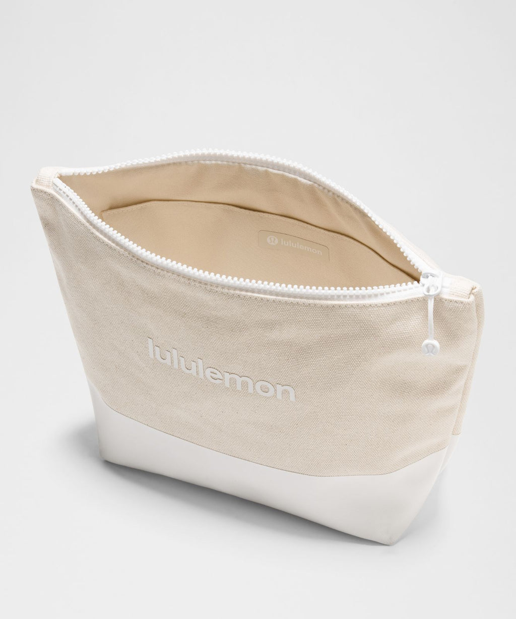 Canvas Pouch *Wordmark Natural/White