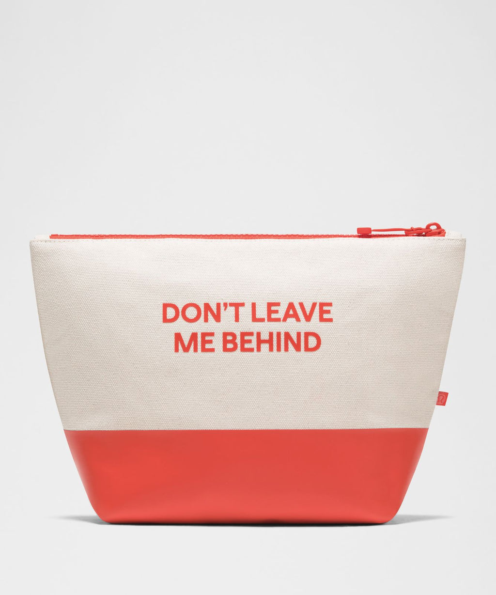 Canvas Pouch *Wordmark Natural/Cherry Ember