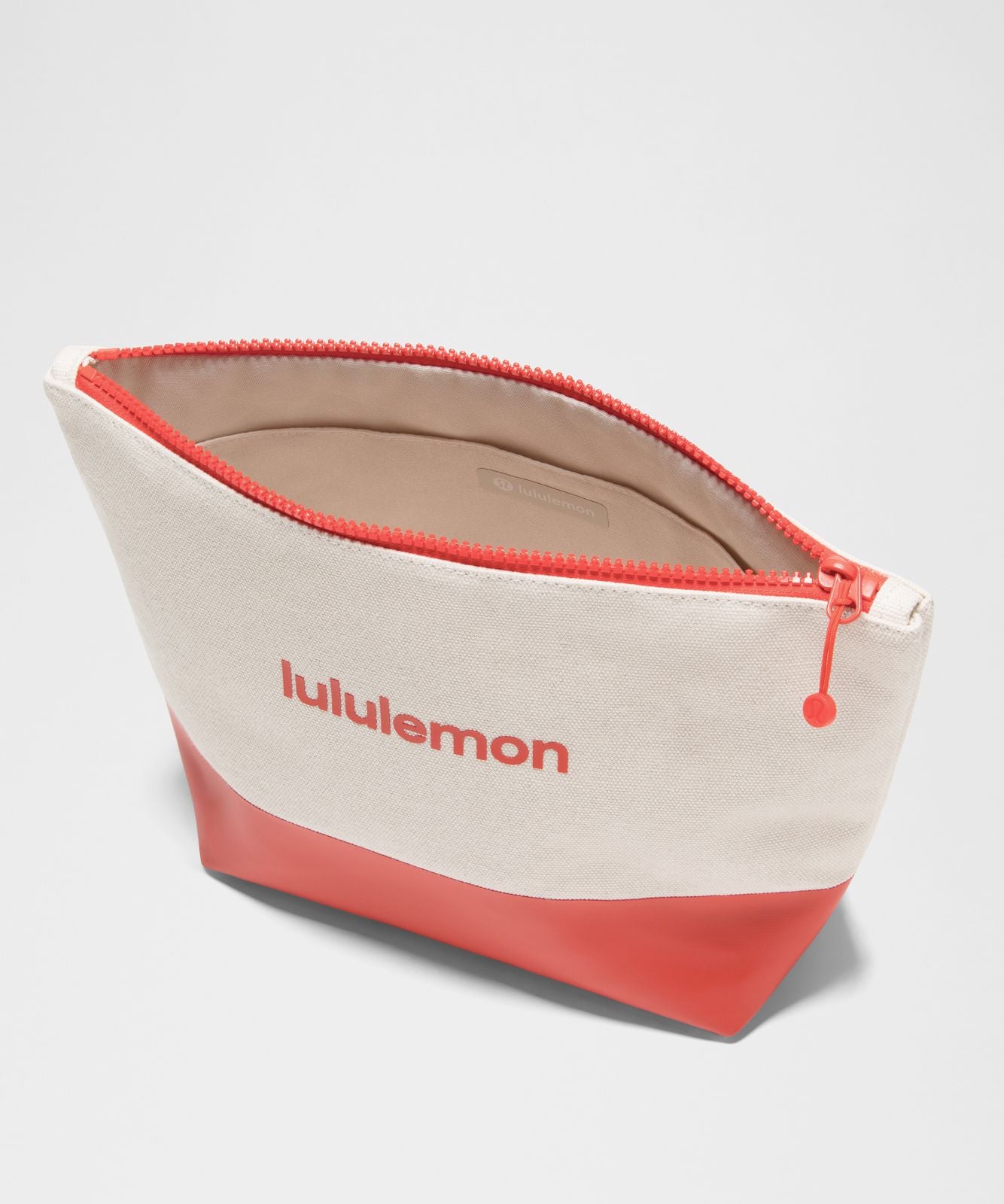 Canvas Pouch *Wordmark Natural/Cherry Ember