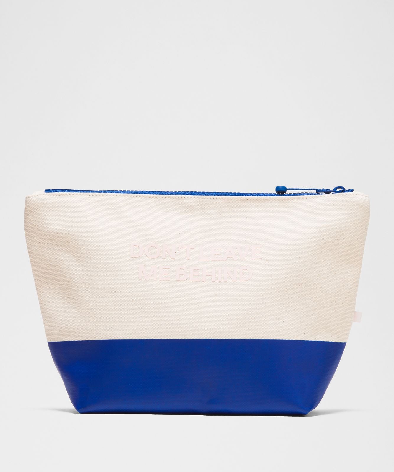 Canvas Pouch *Wordmark Natural/Sapphire Sprint/Pink Pearl