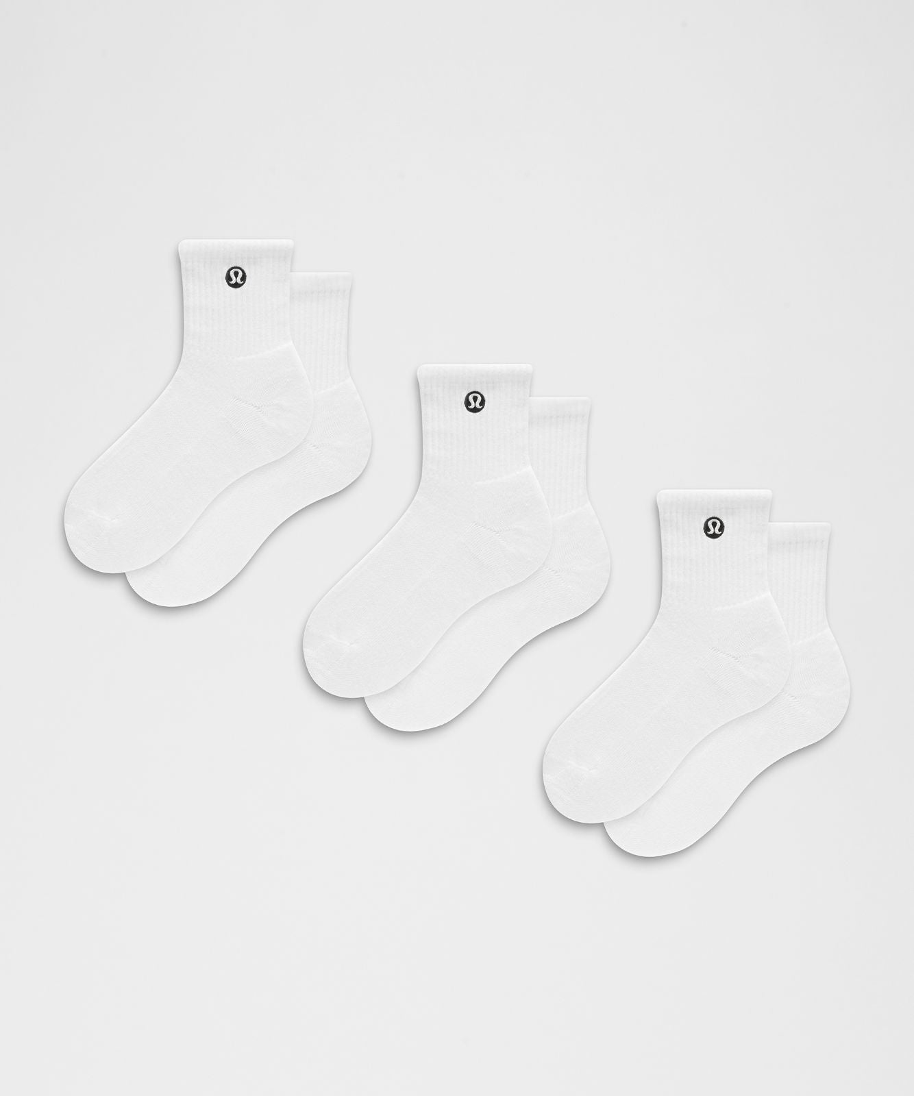 Unisex Daily Essential Quarter Socks *3 Pack White