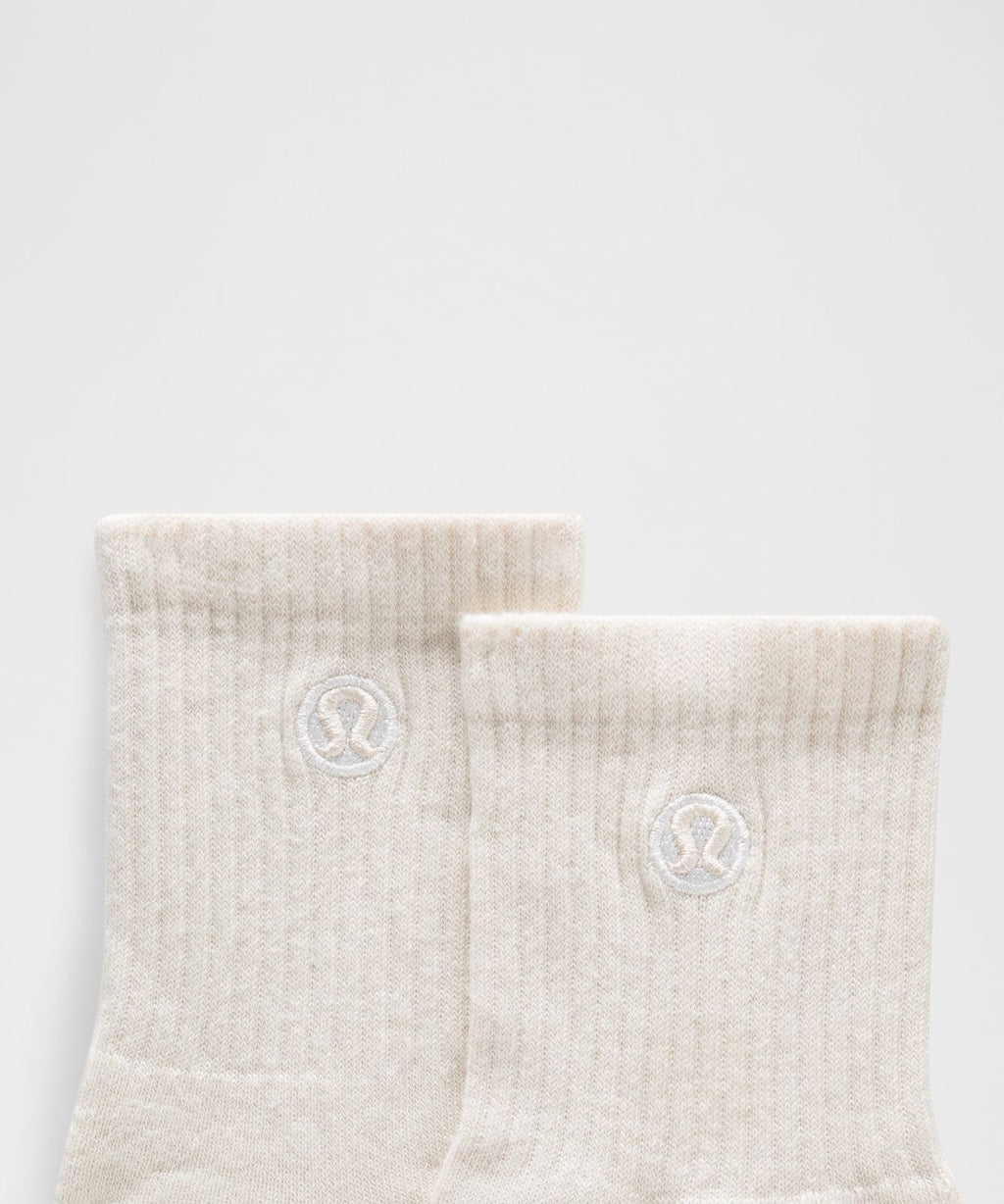 Unisex Daily Essential Quarter Socks *3 Pack Light Ivory