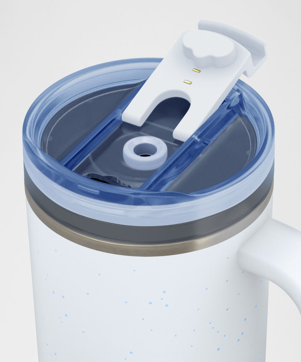 Insulated Tumbler 40oz *Raindrop Polo Pastel/Dreamy Blue