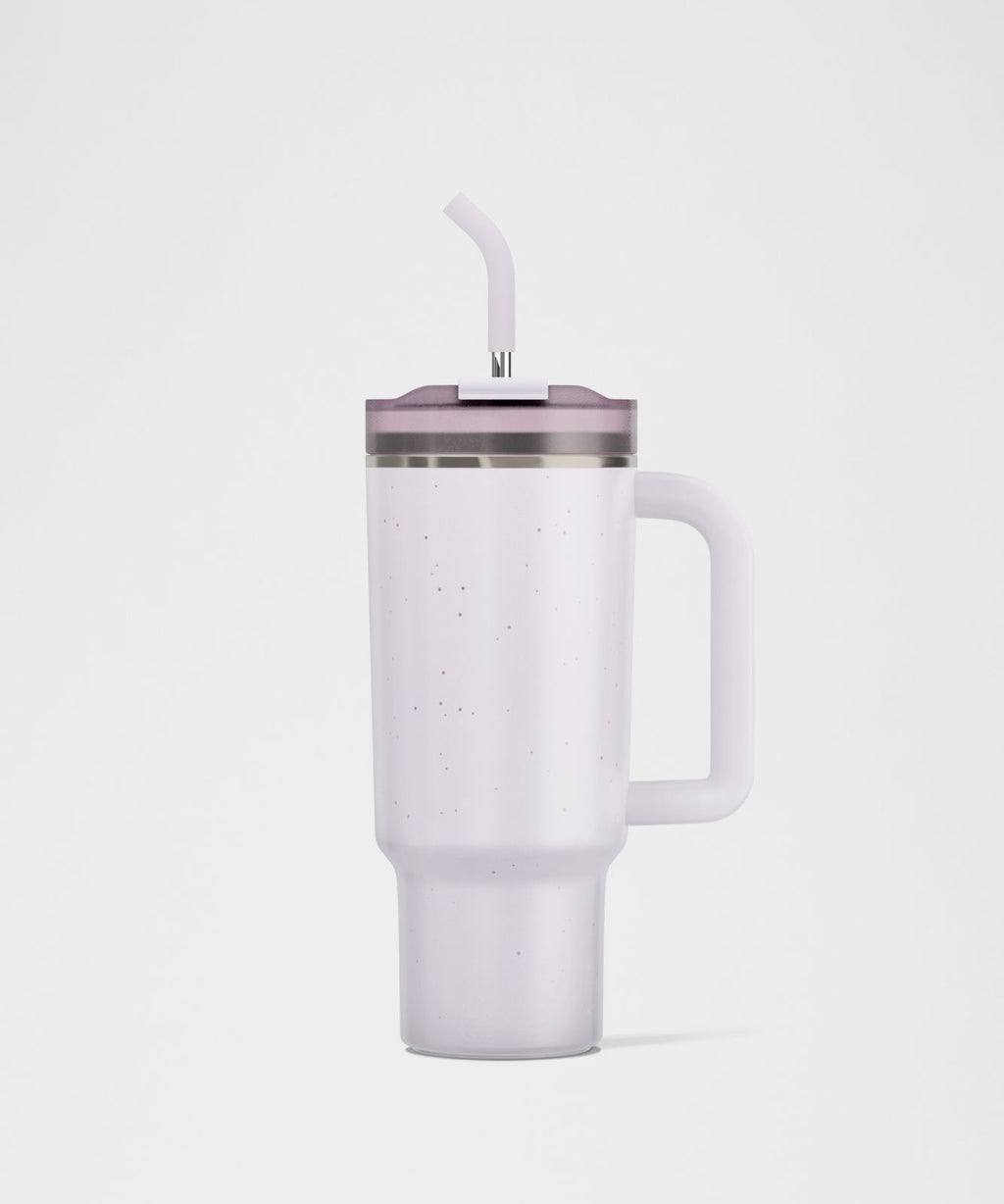 Insulated Tumbler 40oz *Raindrop Icy Taupe/Silver Dust Tone