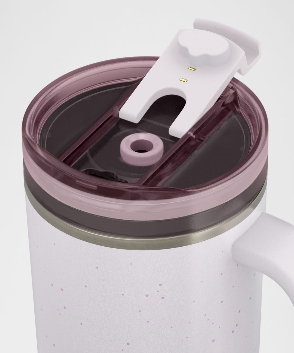 Insulated Tumbler 40oz *Raindrop Icy Taupe/Silver Dust Tone