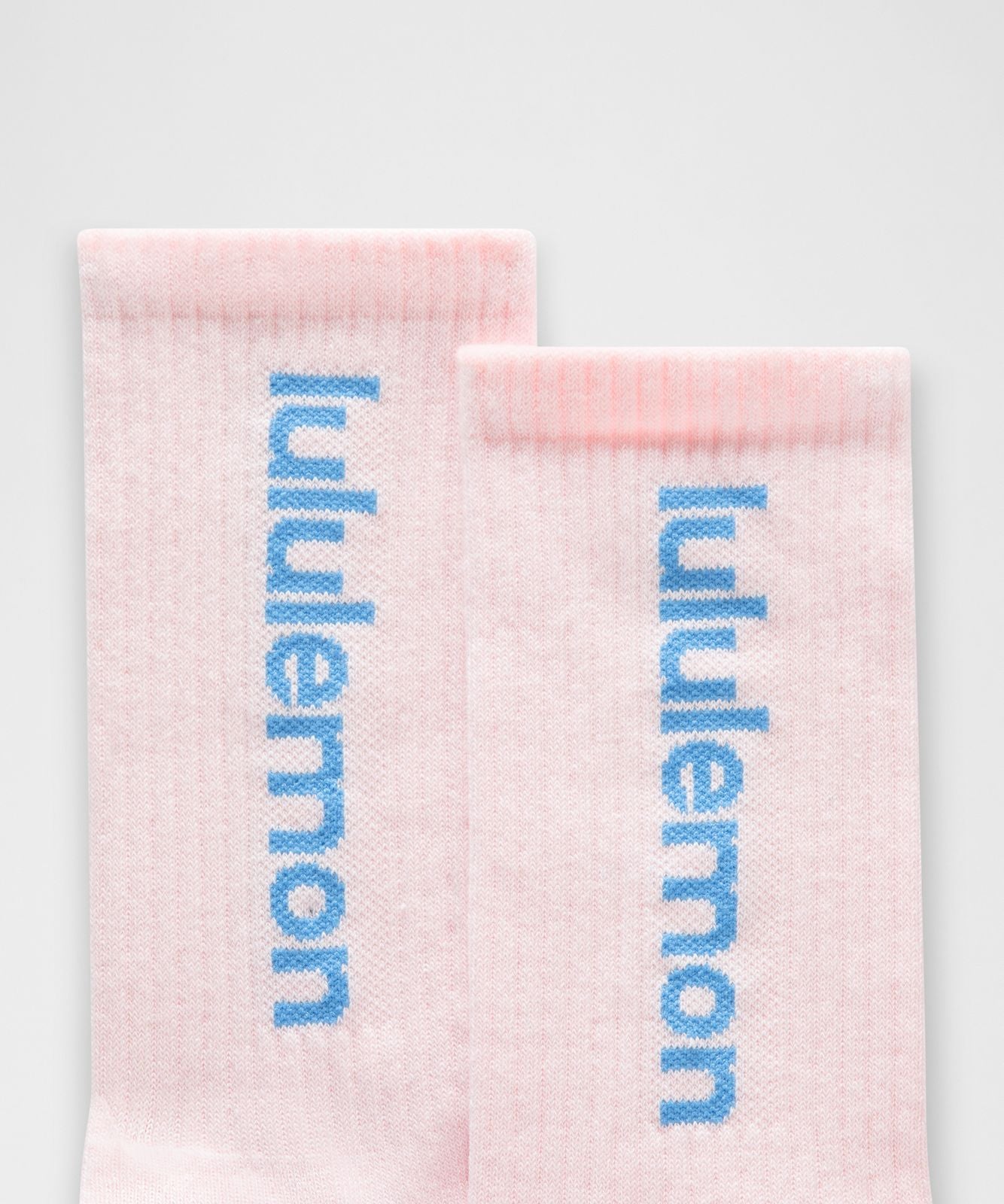 Unisex Daily Essential Crew Socks *Wordmark Pink Pearl/Beach Ball Blue/Ocean Wave