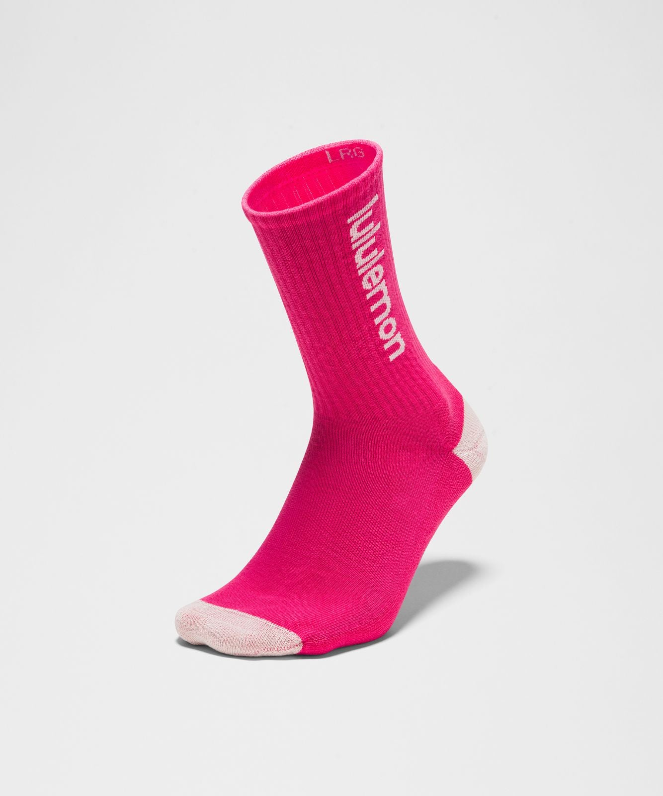 Unisex Daily Essential Crew Socks Wordmark *3 Pack Flamingo Fun Tone/Light Ivory/Icy Taupe