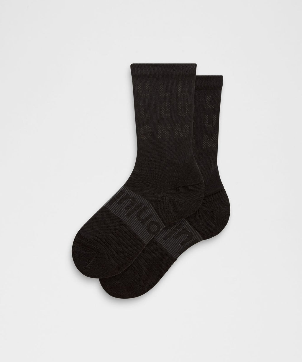 Unisex Power Stride Crew Socks *Reflective Black