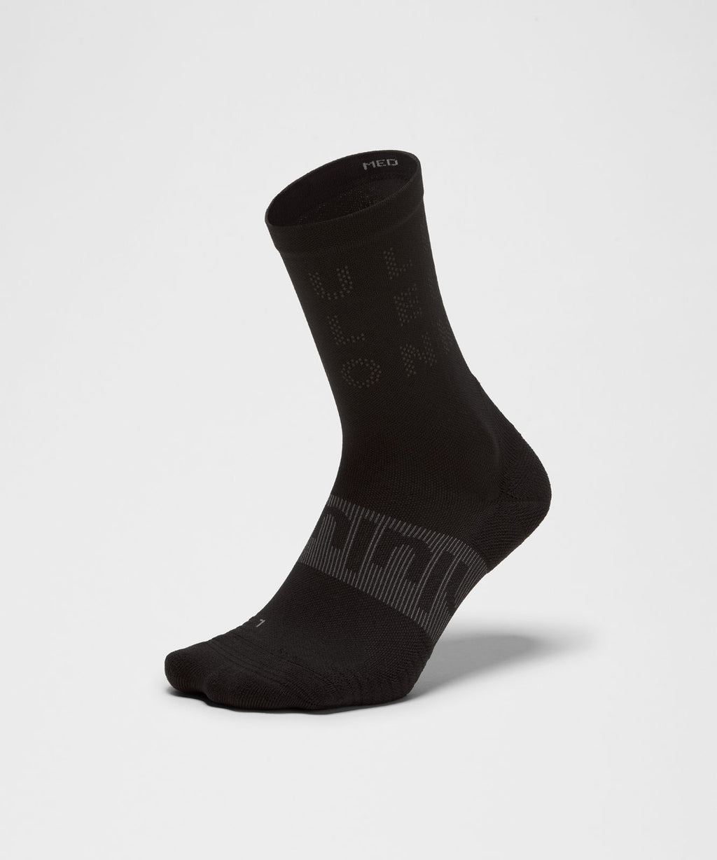 Unisex Power Stride Crew Socks *Reflective Black