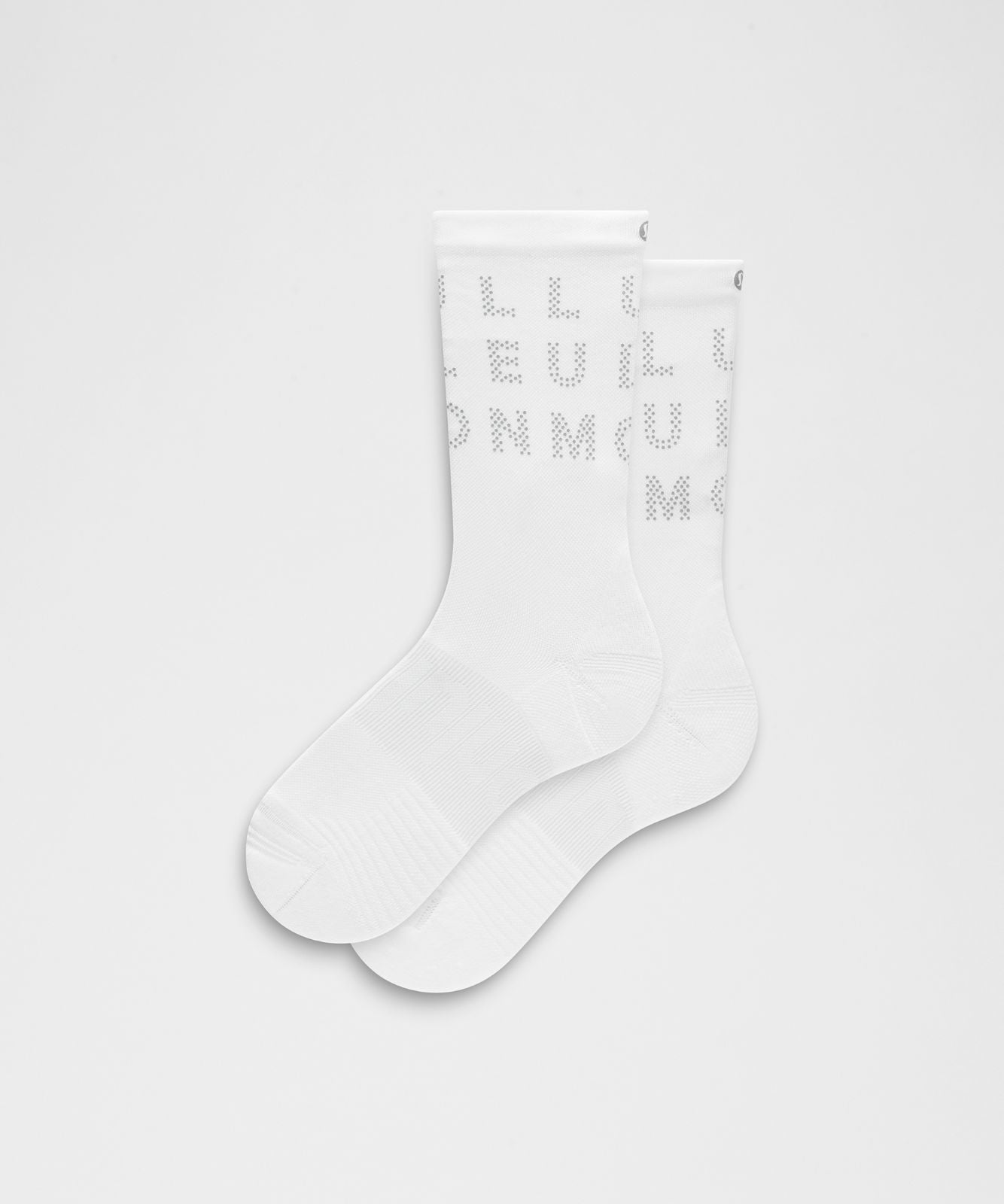 Unisex Power Stride Crew Socks *Reflective White