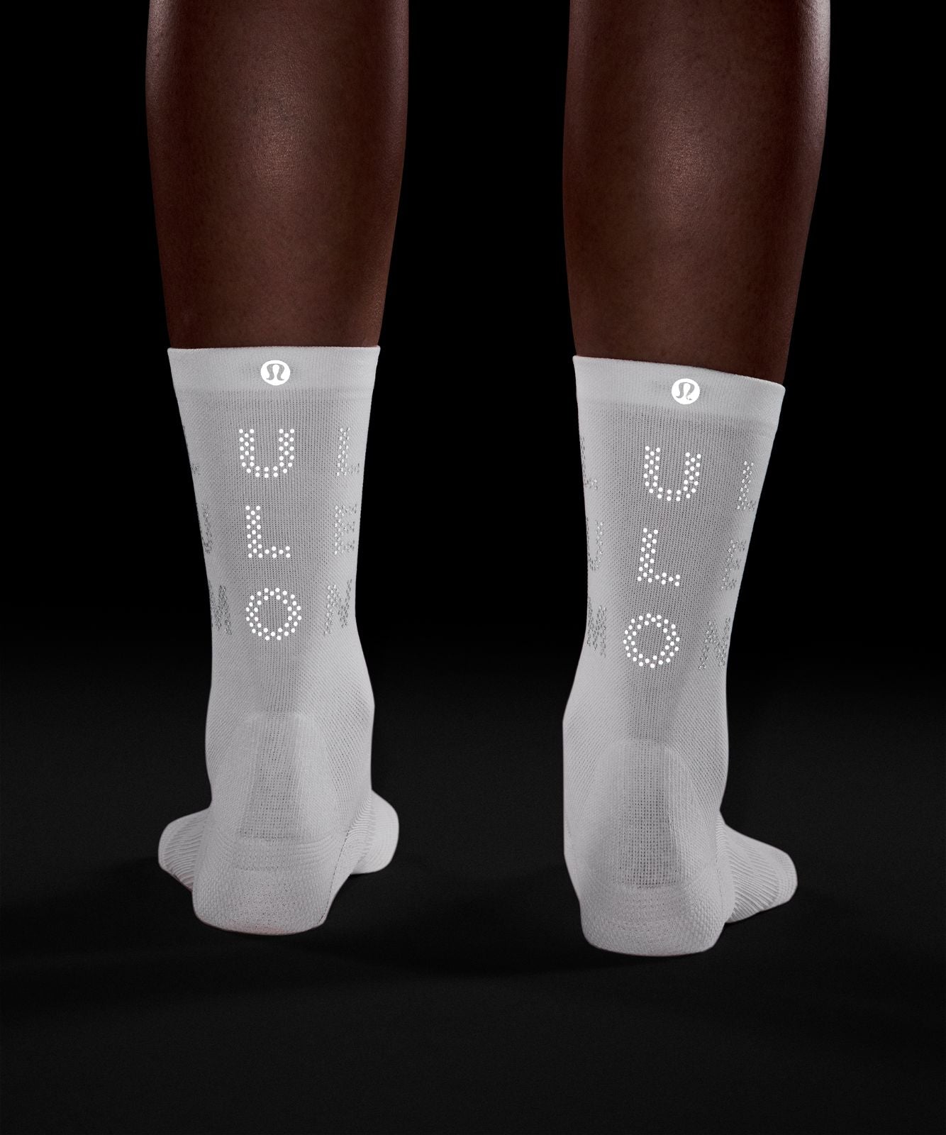 Unisex Power Stride Crew Socks *Reflective White
