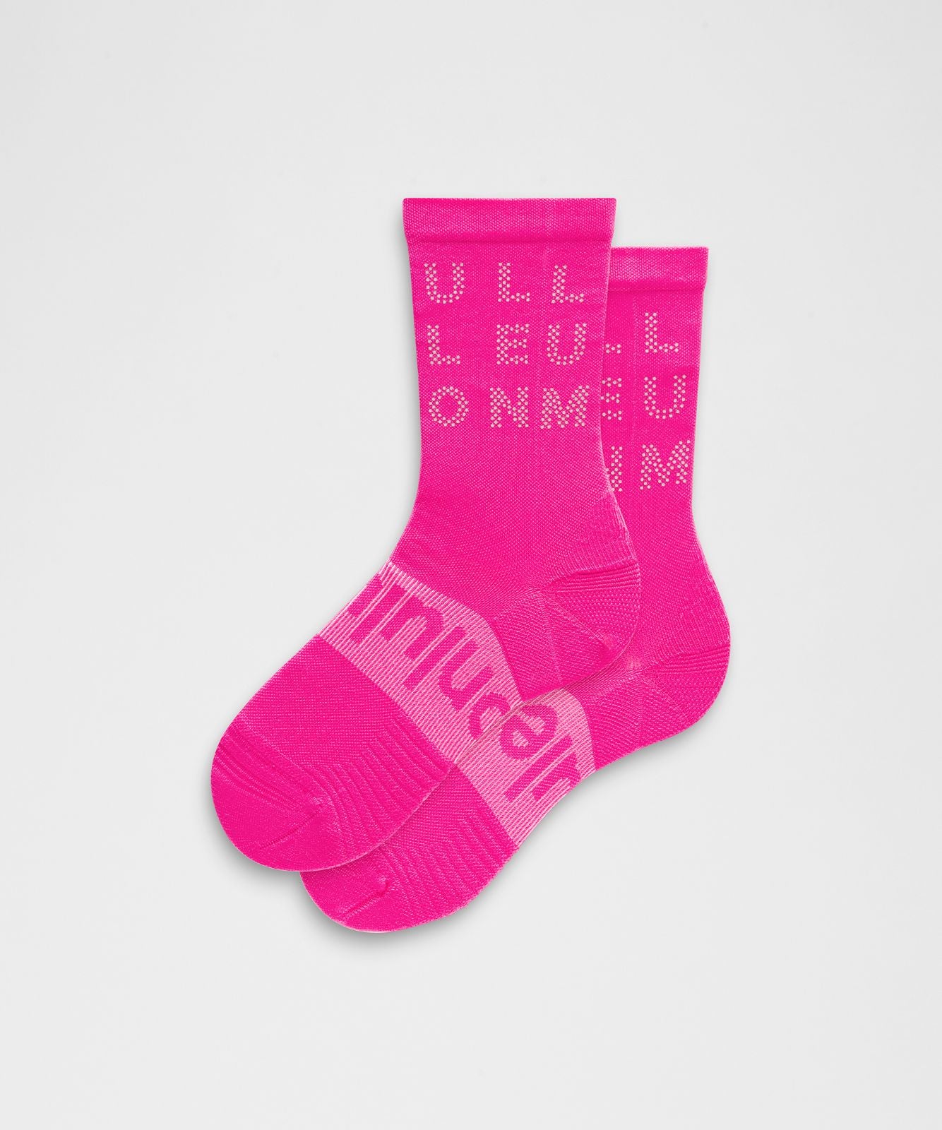 Unisex Power Stride Crew Socks *Reflective Flamingo Fun Tone