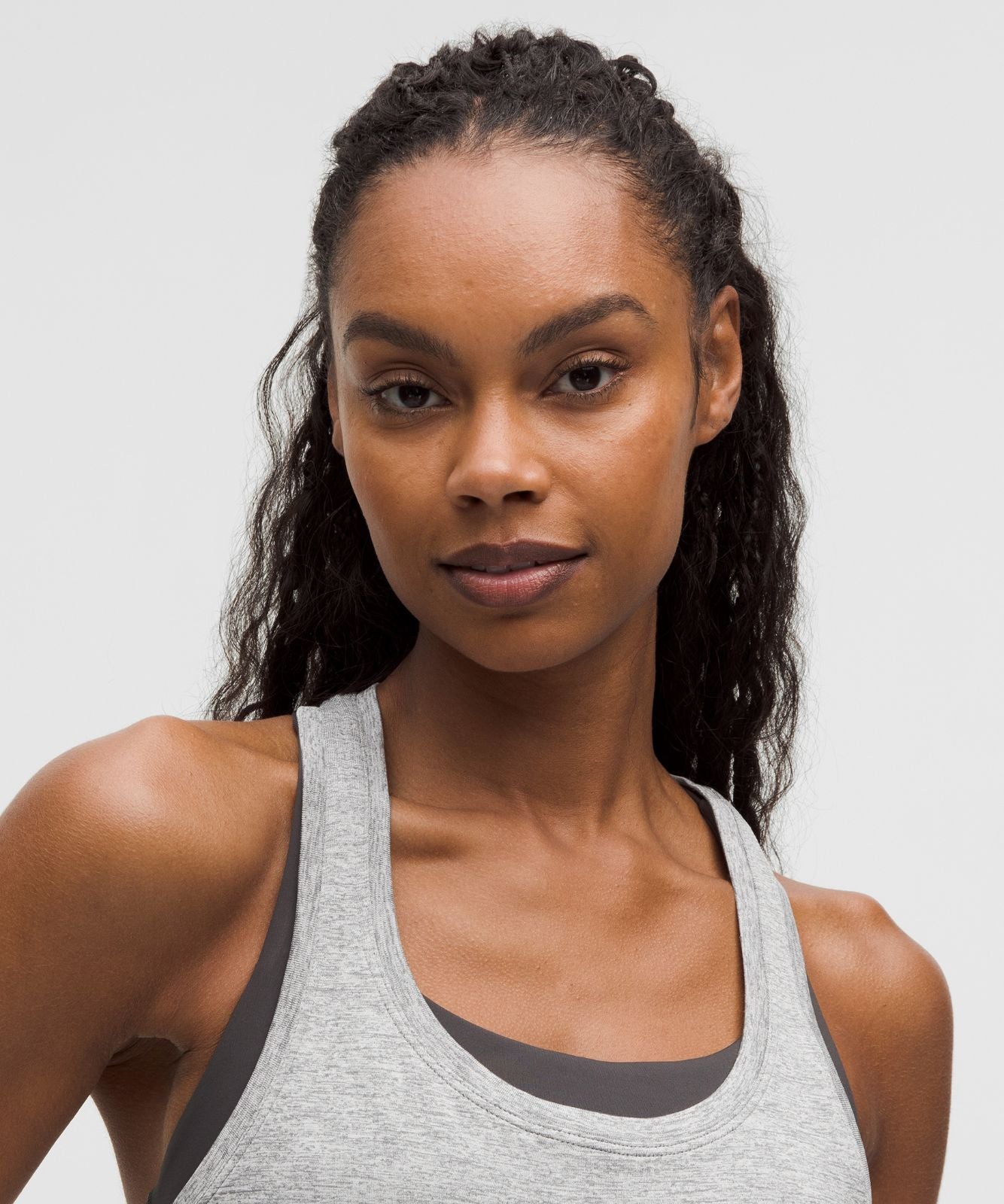 Swiftly Tech Racerback Tank Top 2.0 *Hip Length Slate/White