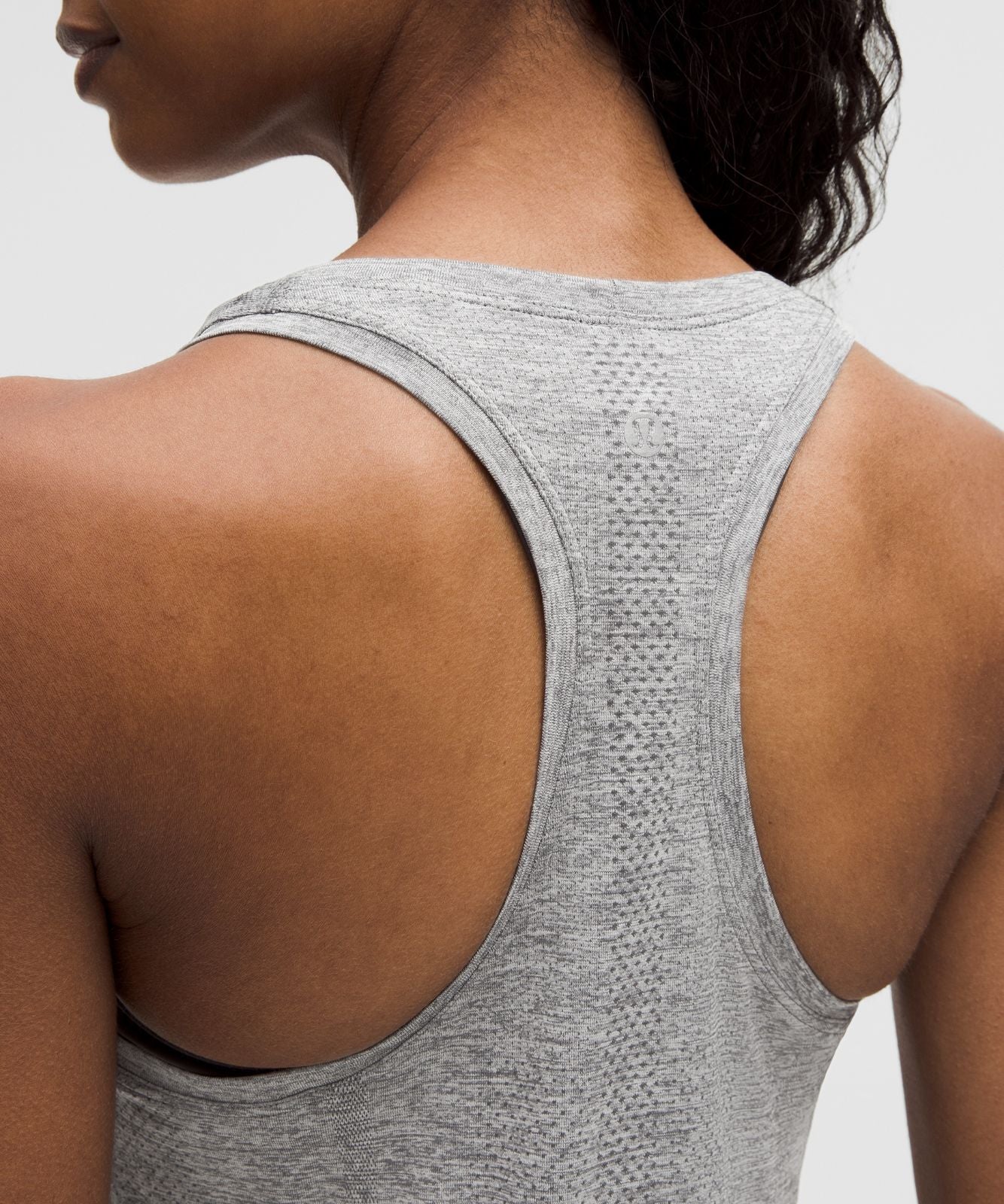 Swiftly Tech Racerback Tank Top 2.0 *Hip Length Slate/White