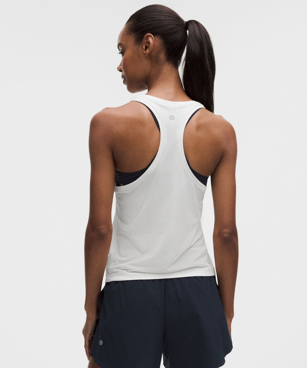 Swiftly Tech Racerback Tank Top 2.0 *Waist Length White/White