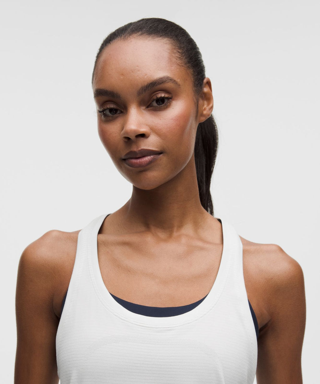 Swiftly Tech Racerback Tank Top 2.0 *Waist Length White/White