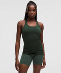 Swiftly Tech Racerback Tank Top 2.0 *Hip Length Rainforest Green/Rainforest Green