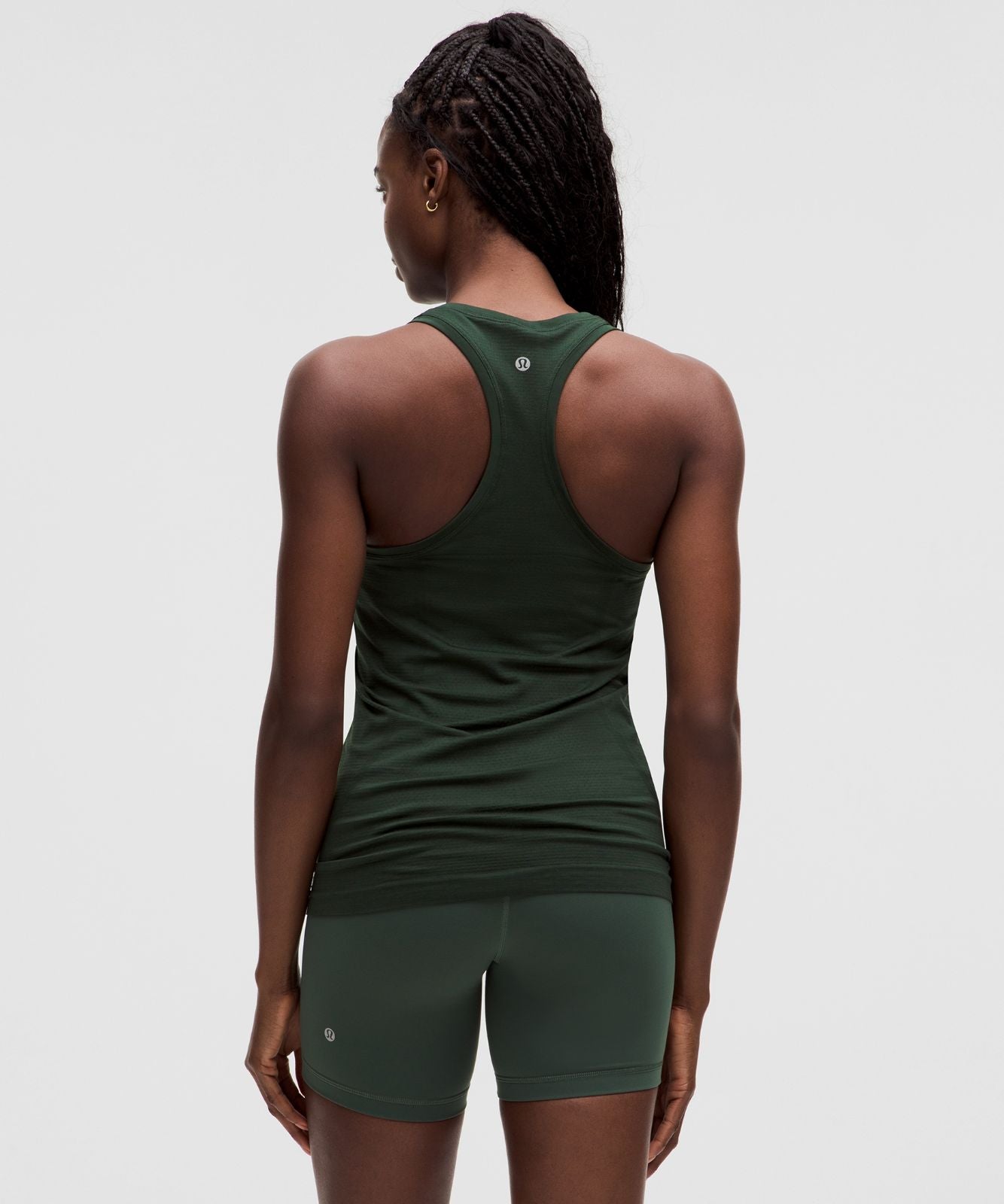 Swiftly Tech Racerback Tank Top 2.0 *Hip Length Rainforest Green/Rainforest Green