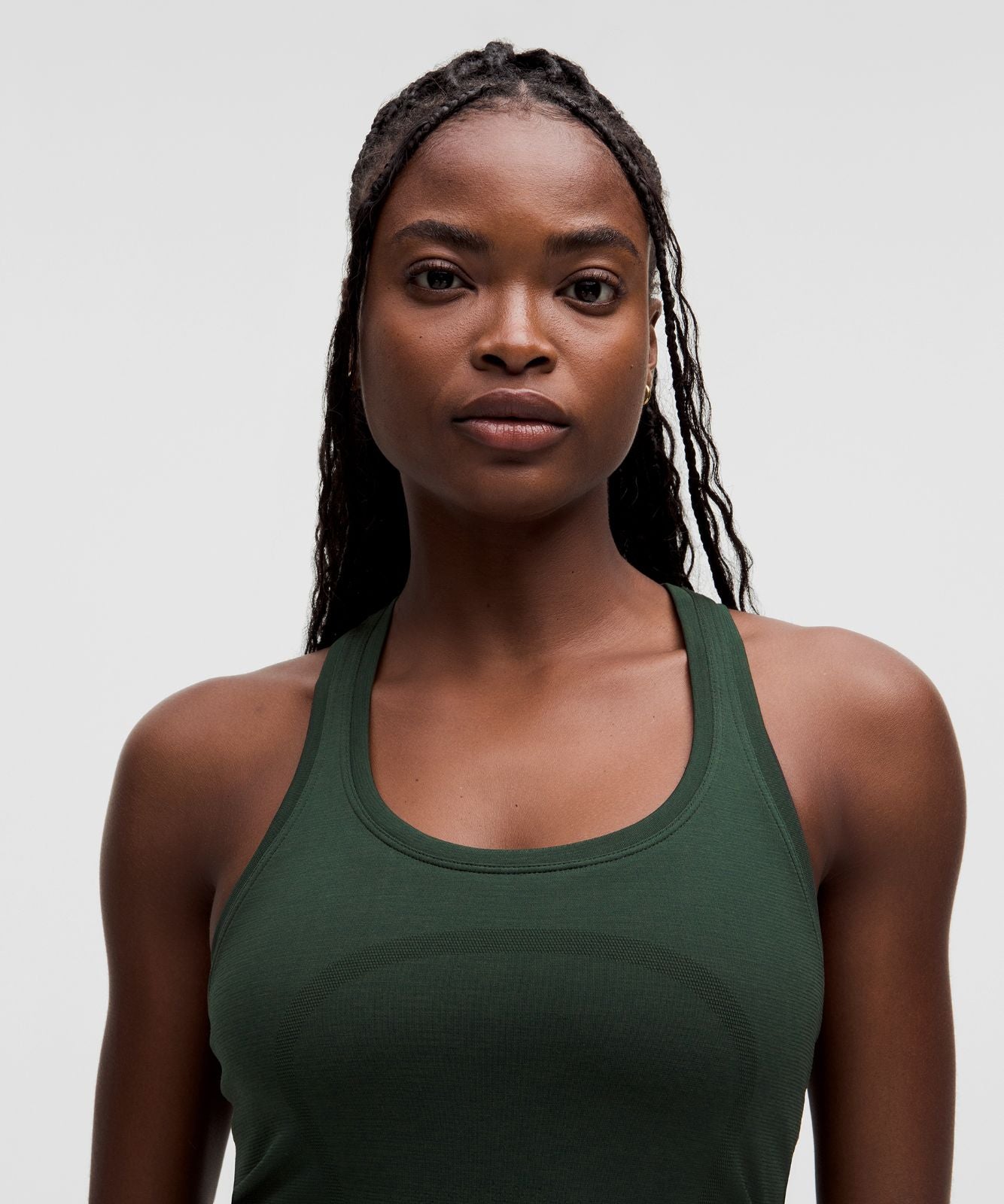 Swiftly Tech Racerback Tank Top 2.0 *Hip Length Rainforest Green/Rainforest Green