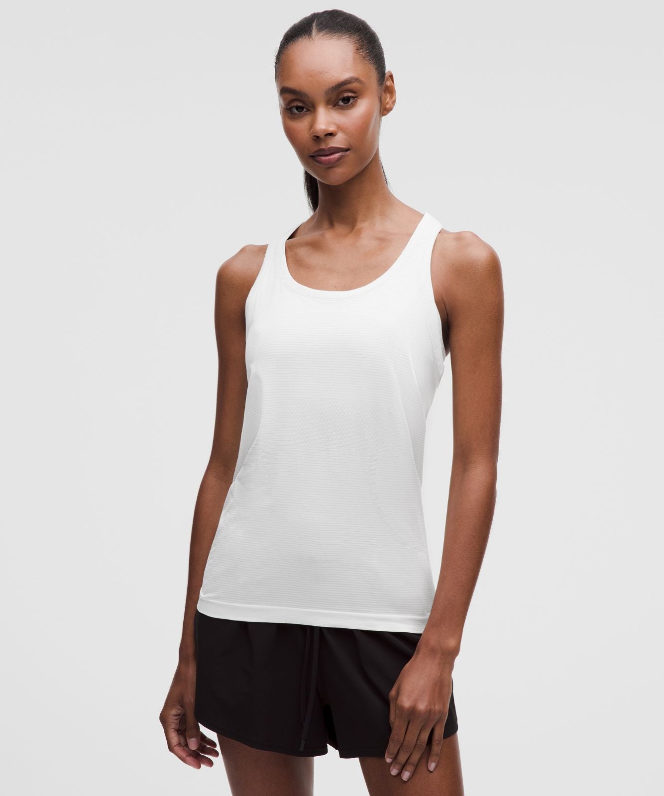 Swiftly Tech Racerback Tank Top 2.0 *Hip Length White/White