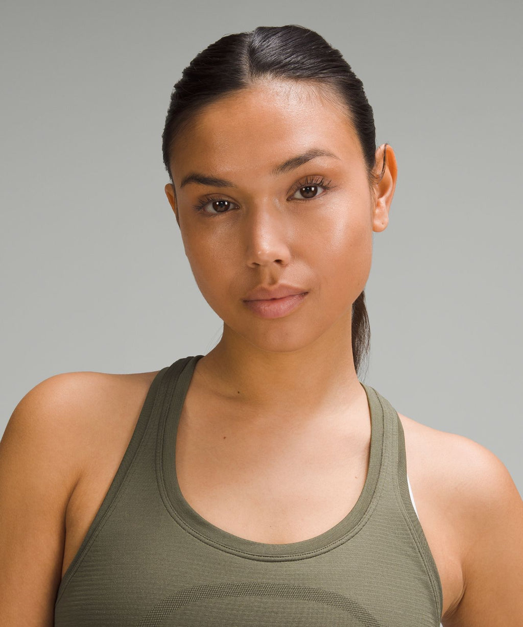 Swiftly Tech Racerback Tank Top 2.0 *Waist Length Army Green/Army Green