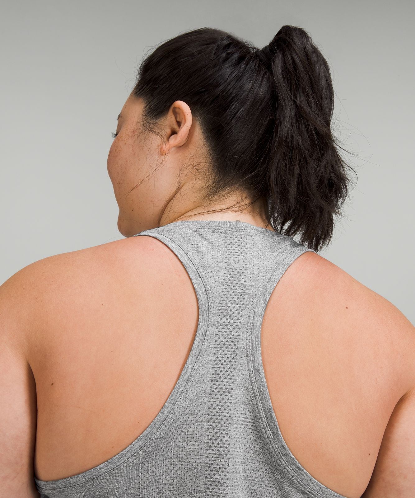 Swiftly Tech Racerback Tank Top 2.0 *Waist Length Slate/White