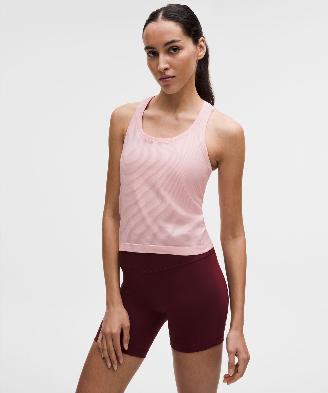 Swiftly Tech Racerback Tank Top 2.0 *Waist Length Pink Pearl/Pink Pearl