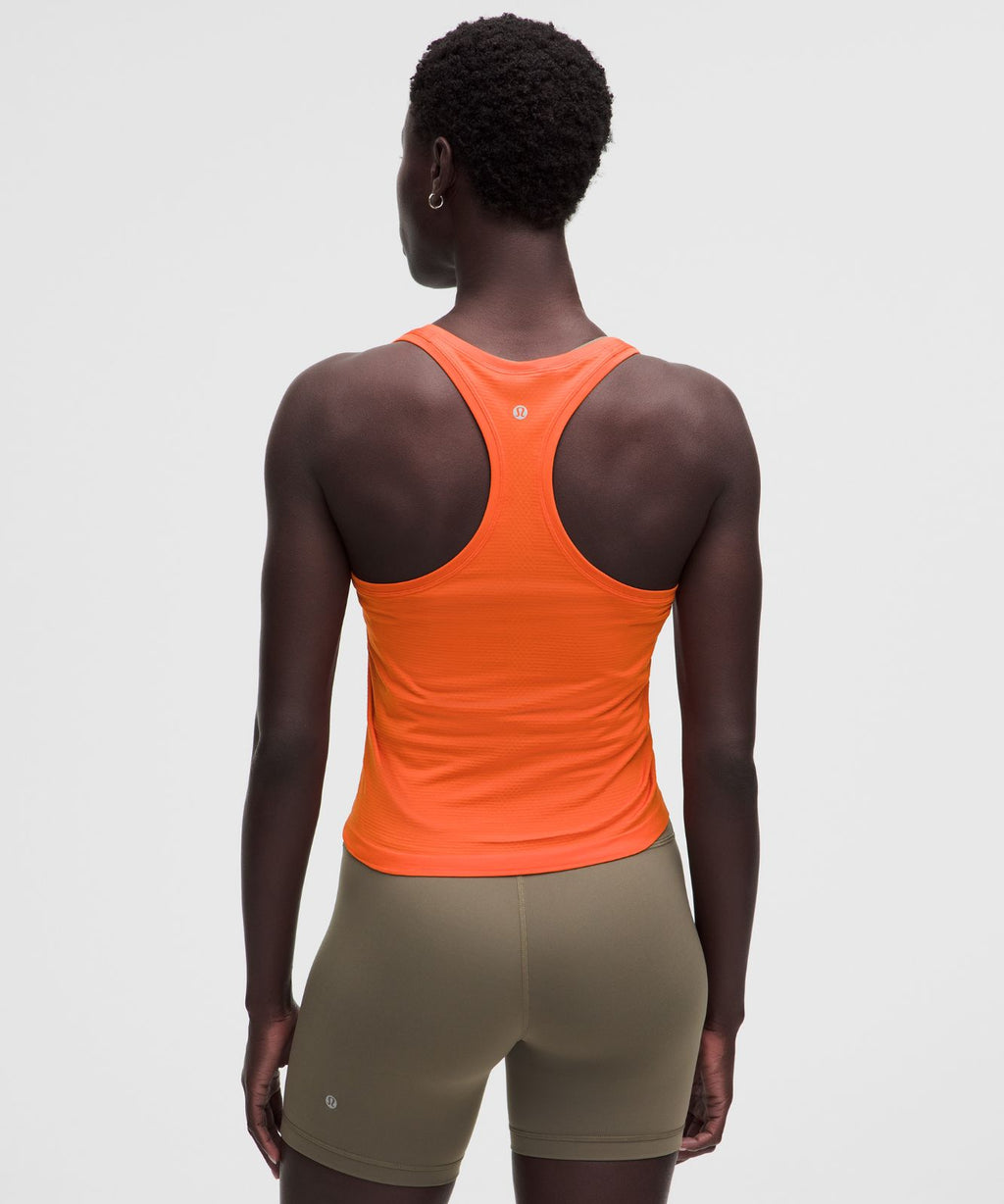 Swiftly Tech Racerback Tank Top 2.0 *Waist Length Orange Punch/Orange Punch