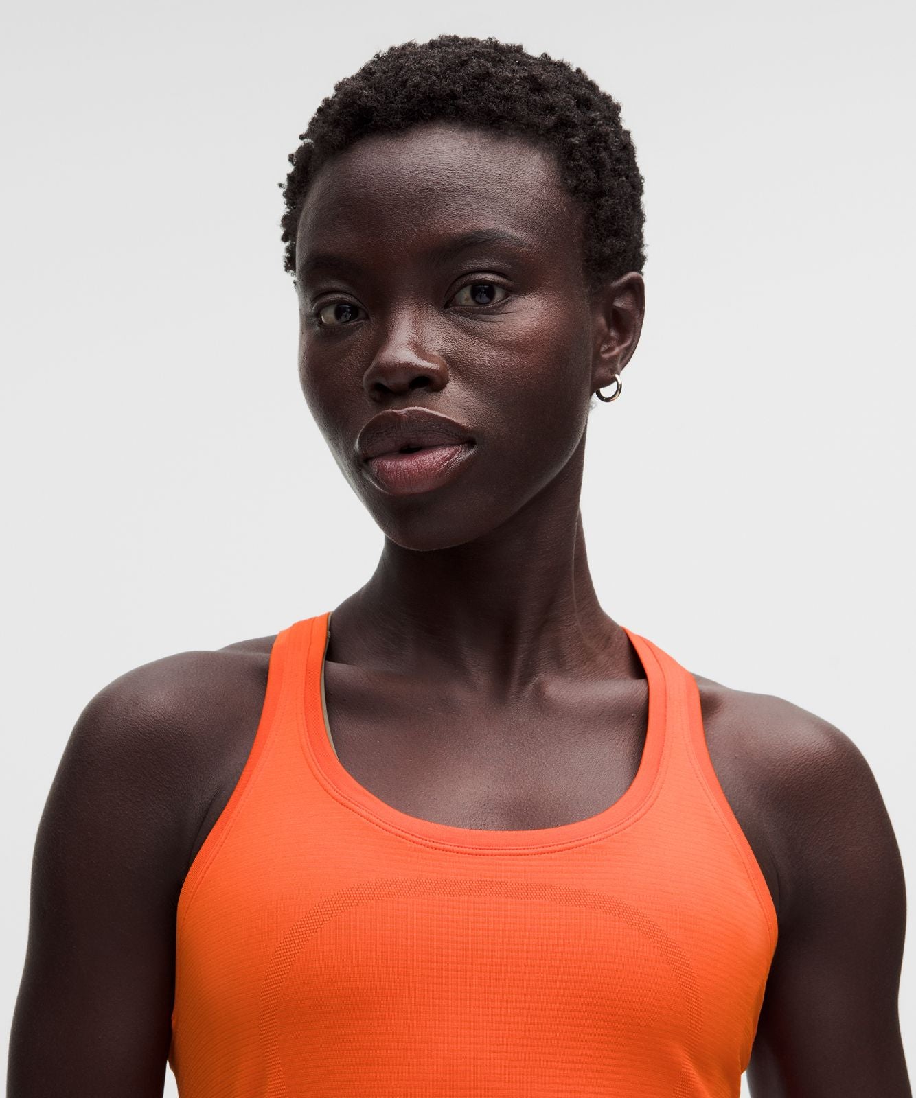 Swiftly Tech Racerback Tank Top 2.0 *Waist Length Orange Punch/Orange Punch