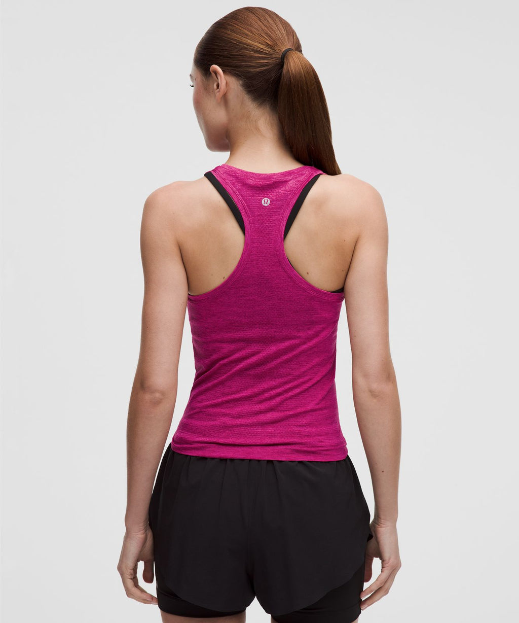 Swiftly Tech Racerback Tank Top 2.0 *Waist Length Raspberry Rave/Flamingo Fun Tone