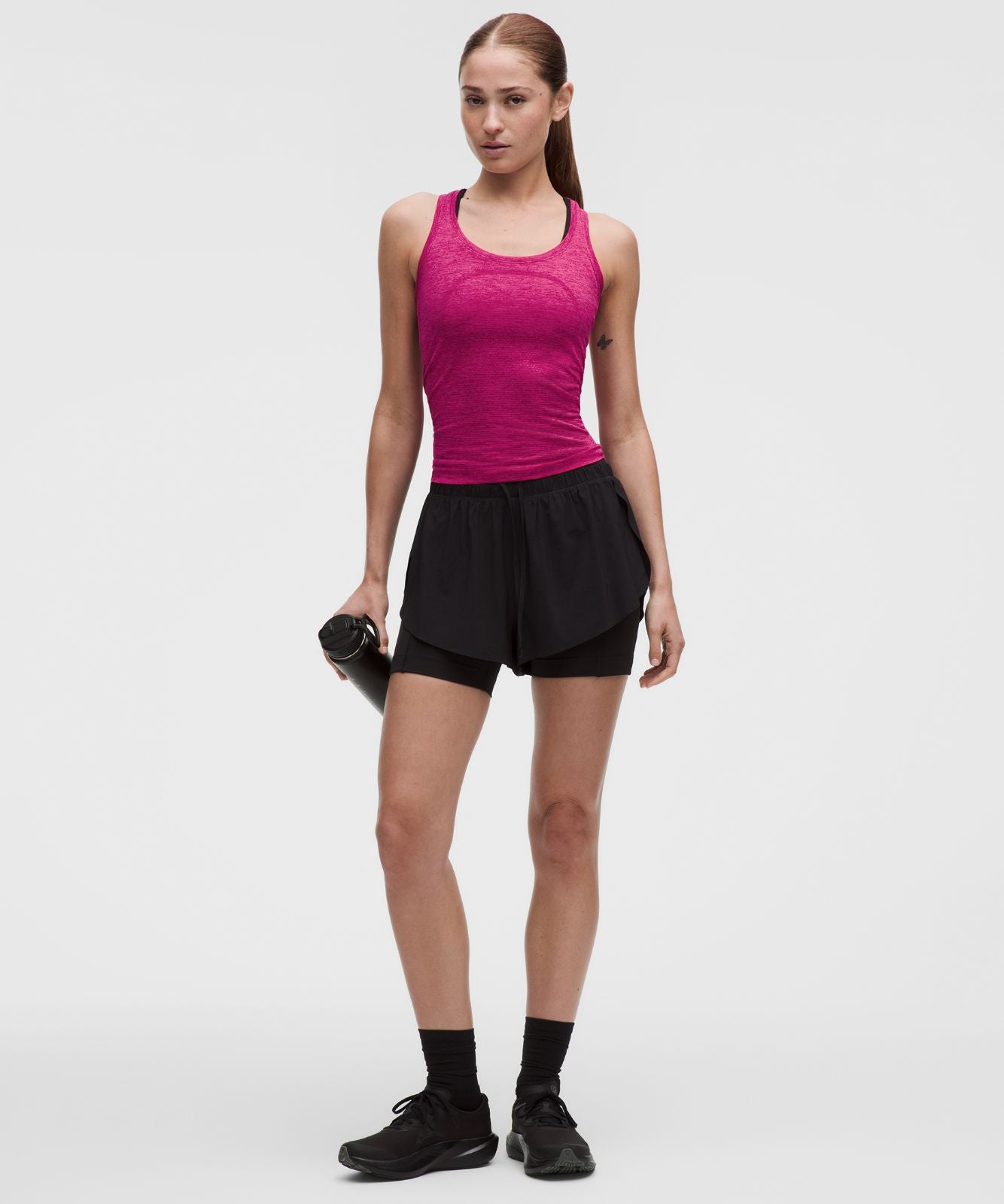 Swiftly Tech Racerback Tank Top 2.0 *Waist Length Raspberry Rave/Flamingo Fun Tone