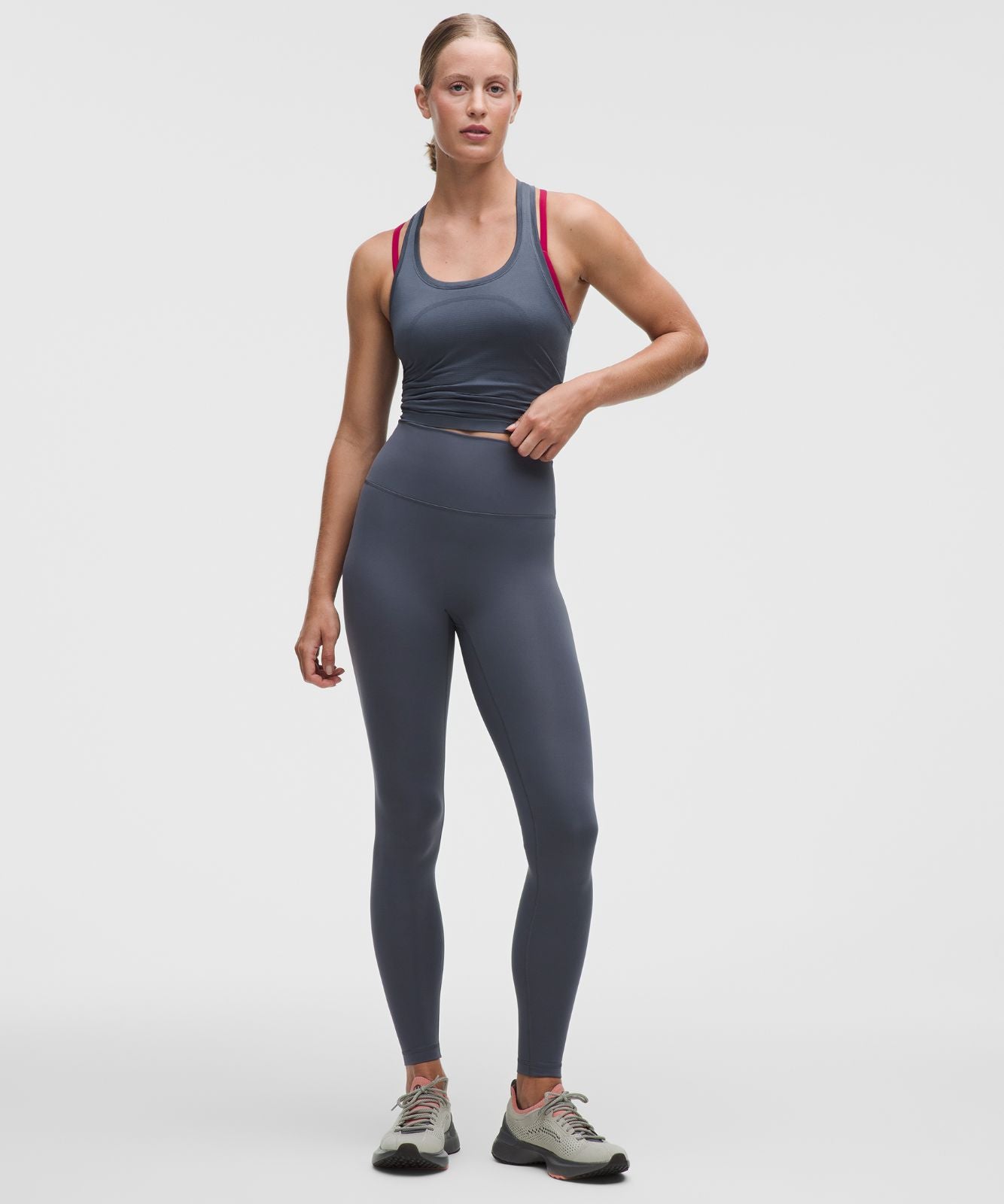Swiftly Tech Racerback Tank Top 2.0 *Waist Length Dusty Diamond/Dusty Diamond