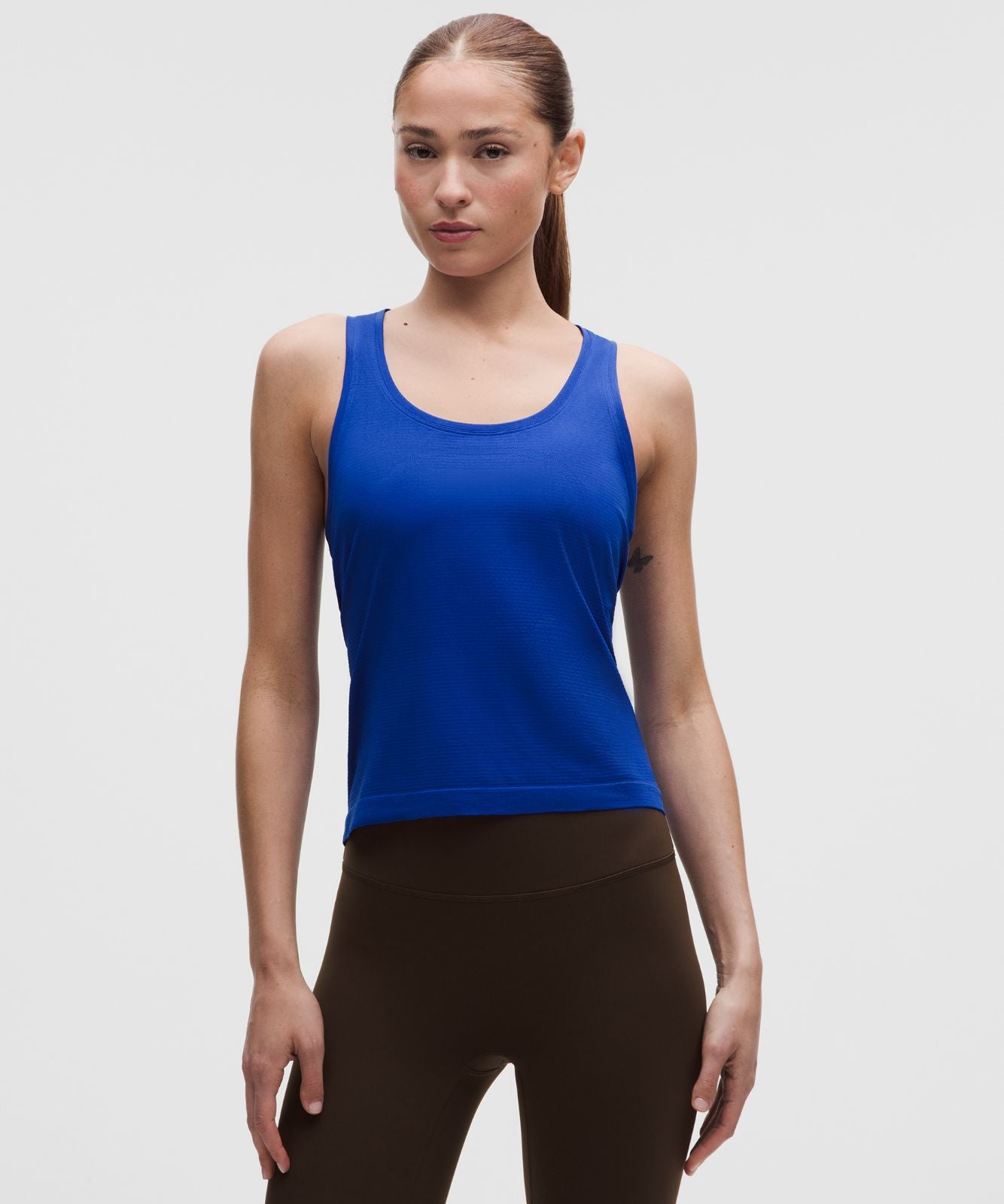 Swiftly Tech Racerback Tank Top 2.0 *Waist Length Beach Ball Blue/Beach Ball Blue