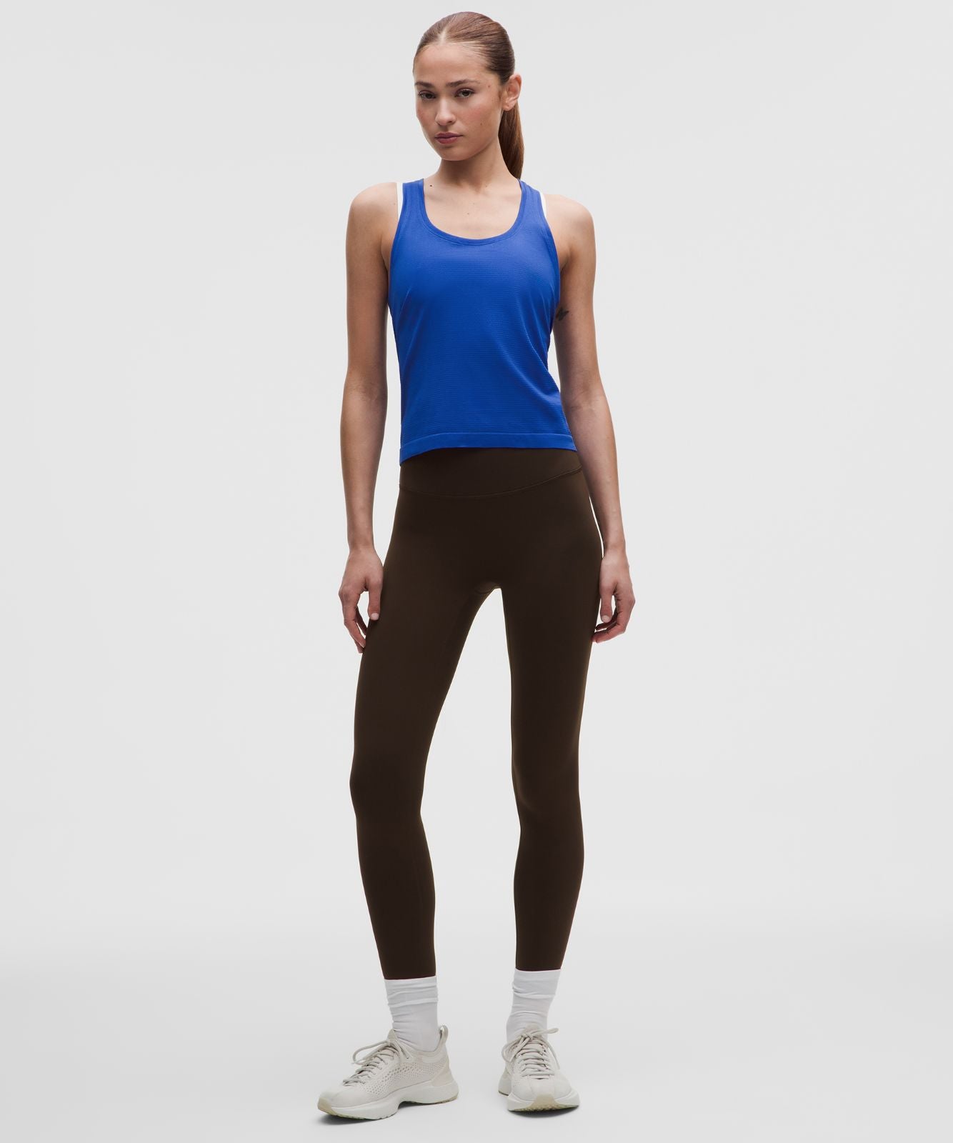 Swiftly Tech Racerback Tank Top 2.0 *Waist Length Beach Ball Blue/Beach Ball Blue