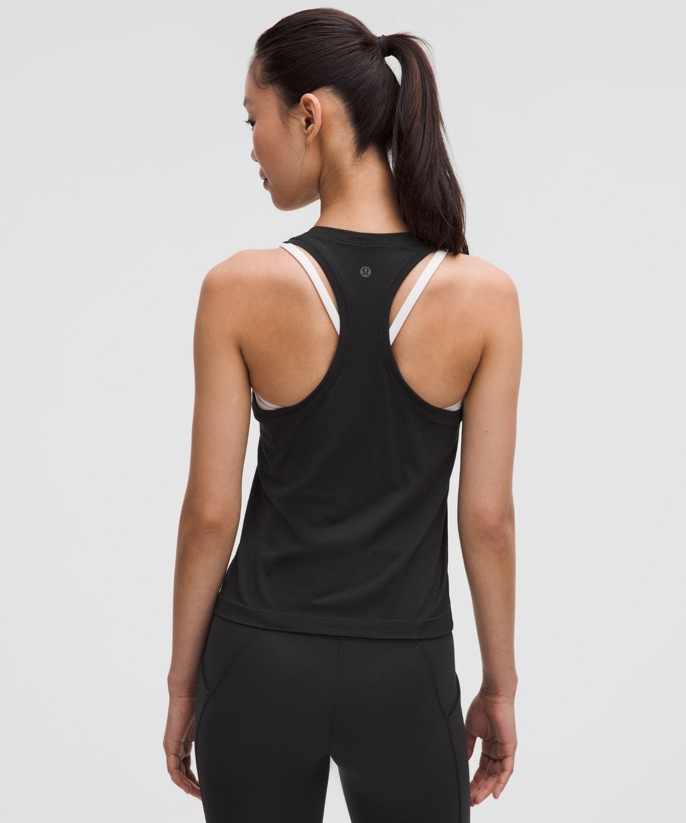Swiftly Tech Racerback Tank Top 2.0 *Waist Length Black/Black