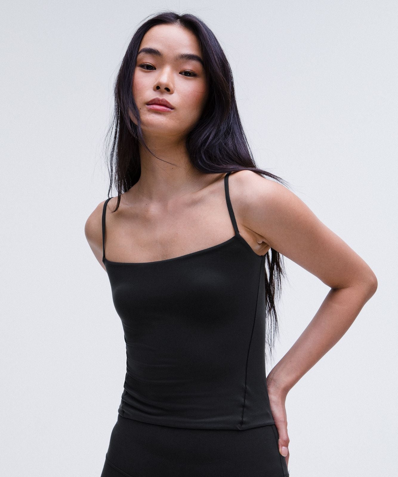Wundermost Ultra-Soft Nulu Spaghetti-Strap Cami Tank Top Black