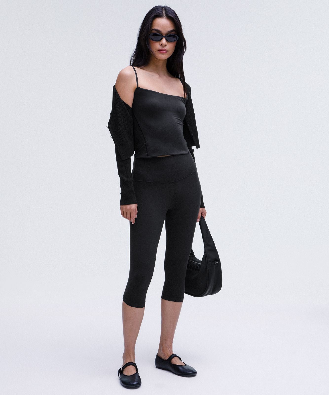 Wundermost Ultra-Soft Nulu Spaghetti-Strap Cami Tank Top Black