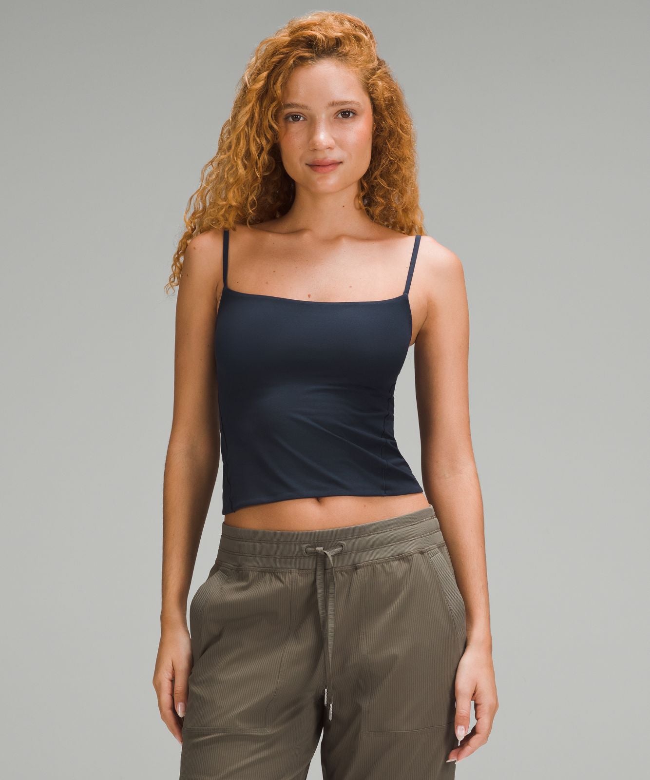 Wundermost Ultra-Soft Nulu Spaghetti-Strap Cami Tank Top True Navy