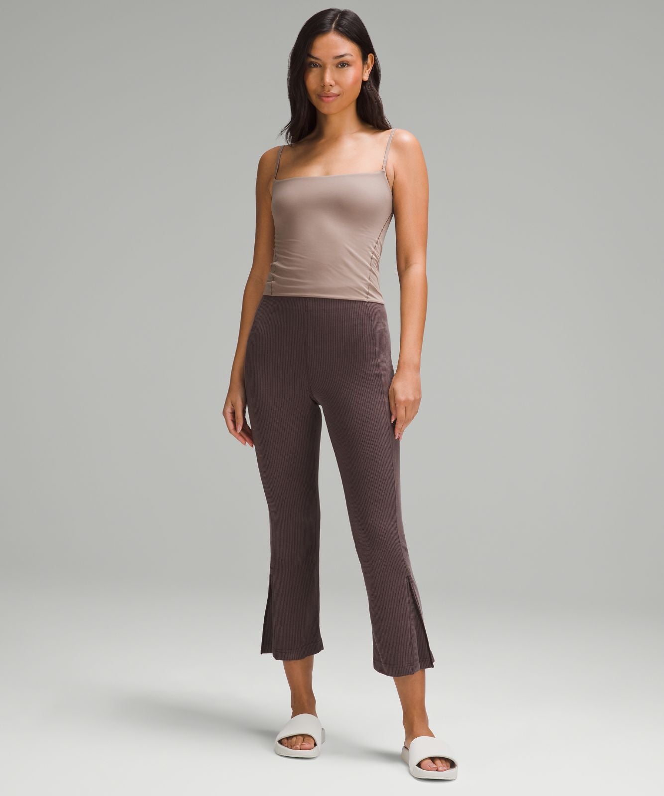 Wundermost Ultra-Soft Nulu Spaghetti-Strap Cami Tank Top Taupetastic