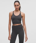 Get Low Cross-Back Training Tank Top *Light Support, B/C Cup Black/Graphite Grey