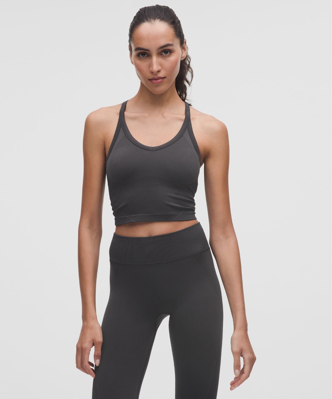 Get Low Cross-Back Training Tank Top *Light Support, B/C Cup Black/Graphite Grey