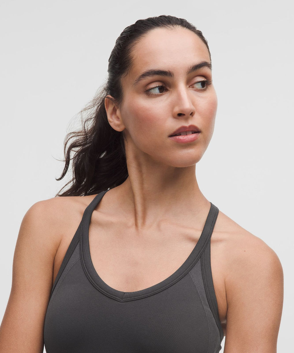 Get Low Cross-Back Training Tank Top *Light Support, B/C Cup Black/Graphite Grey