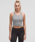 Swiftly Tech Cropped Racerback Tank Top 2.0 Slate/White
