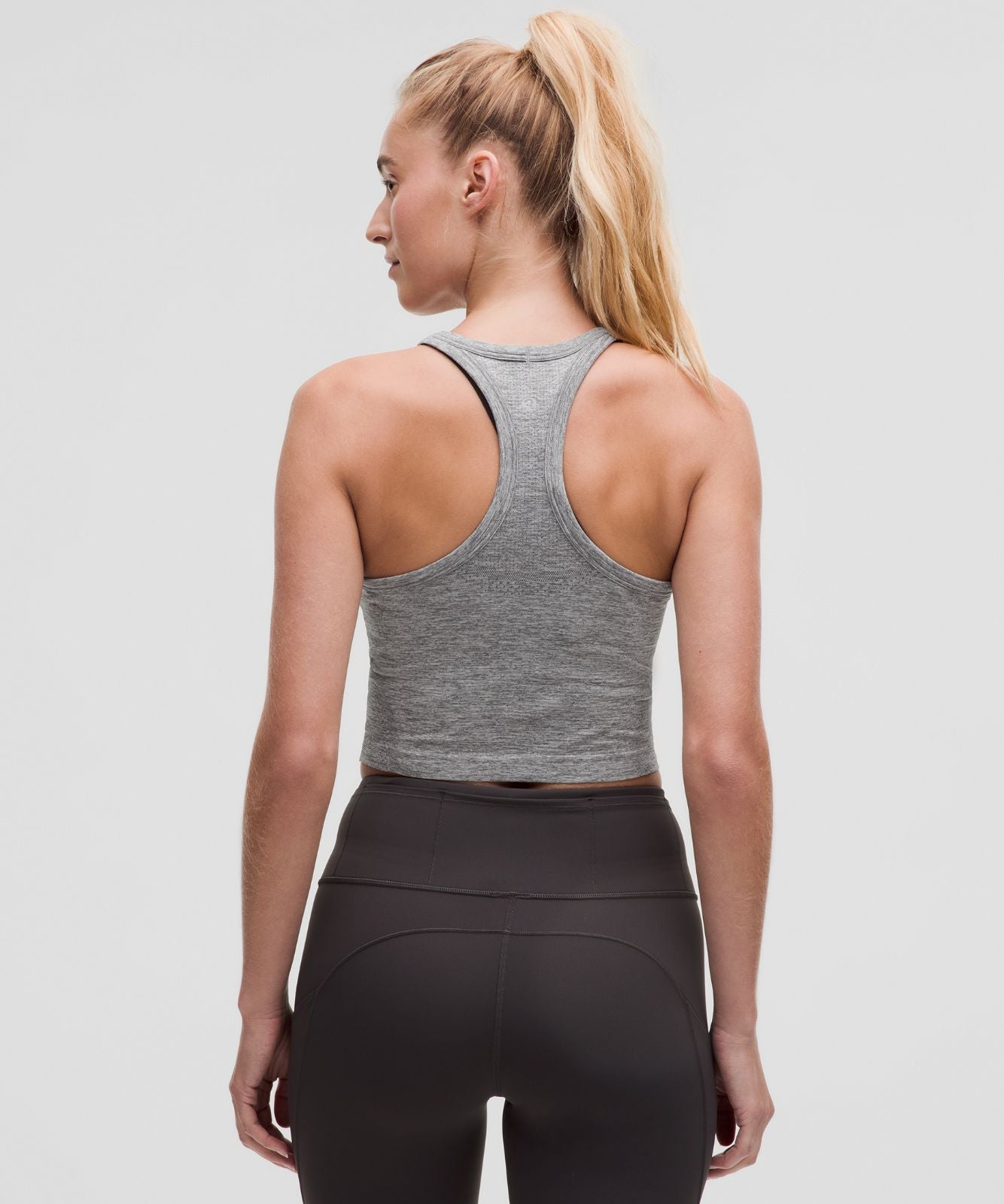 Swiftly Tech Cropped Racerback Tank Top 2.0 Slate/White