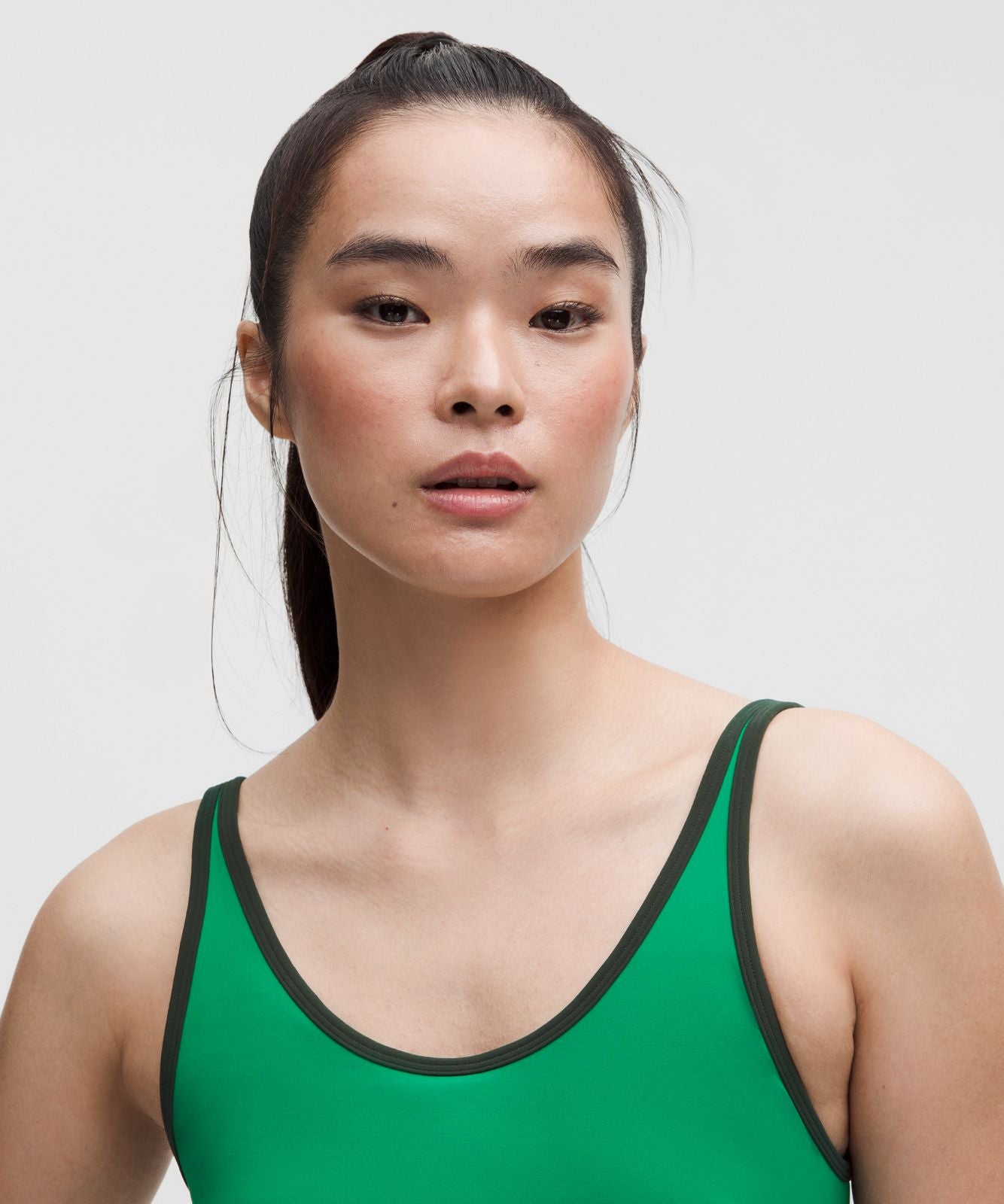 Scoop-Neck Cutout Tennis Dress Raceway Green/Rainforest Green