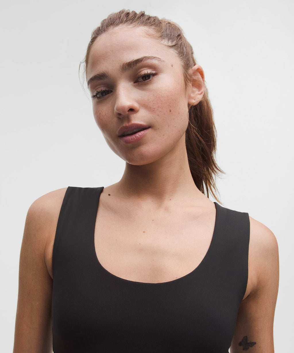Wunder Train Wide-Strap Tank Top *Medium Support, B–D Cups Black